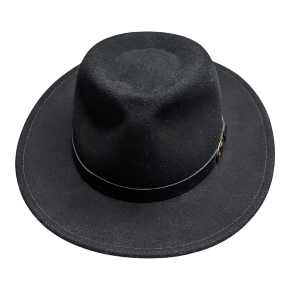 Bailey of Hollywood Briar Black Litefelt Wool Poet Outback Western Hat S